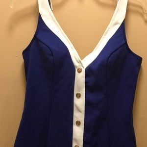 Vintage Blue Nautical Swimsuit